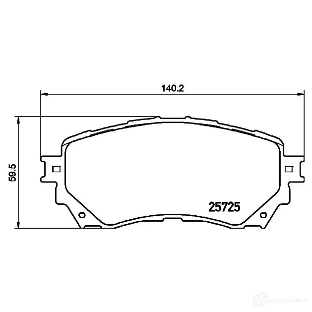 Тормозные колодки, комплект HELLA 2 5725 T2284 30049 8db355020901 изображение 0