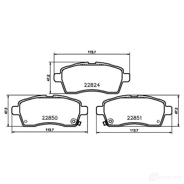 Тормозные колодки дисковые, комплект HELLA 26 CJA 8DB 355 039-171 1437446253