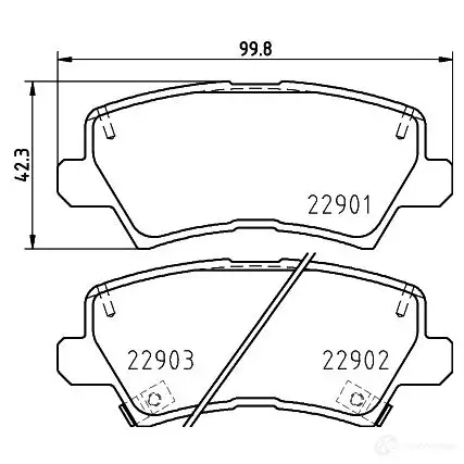 Тормозные колодки дисковые, комплект HELLA 1437477865 8DB 355 037-921 FV JE4