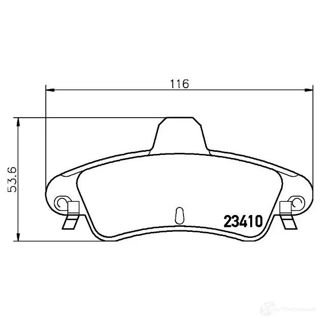 Тормозные колодки, комплект HELLA T1536 8db355012191 29203 2341 0 - Изображение 1