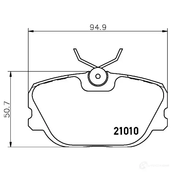 Тормозные колодки дисковые, комплект HELLA 8DB 355 017-941 29767 2 1010 7323D439 - Изображение 1