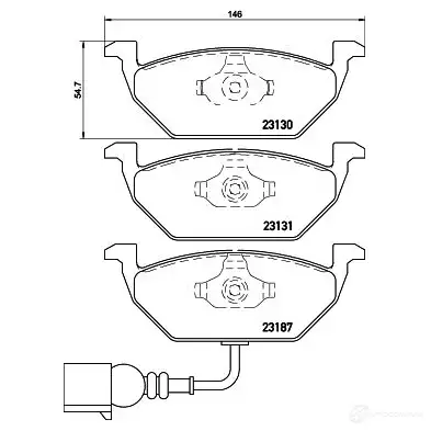 Тормозные колодки дисковые, комплект HELLA 8DB 355 008-551 23131 231 30 28871 изображение 0