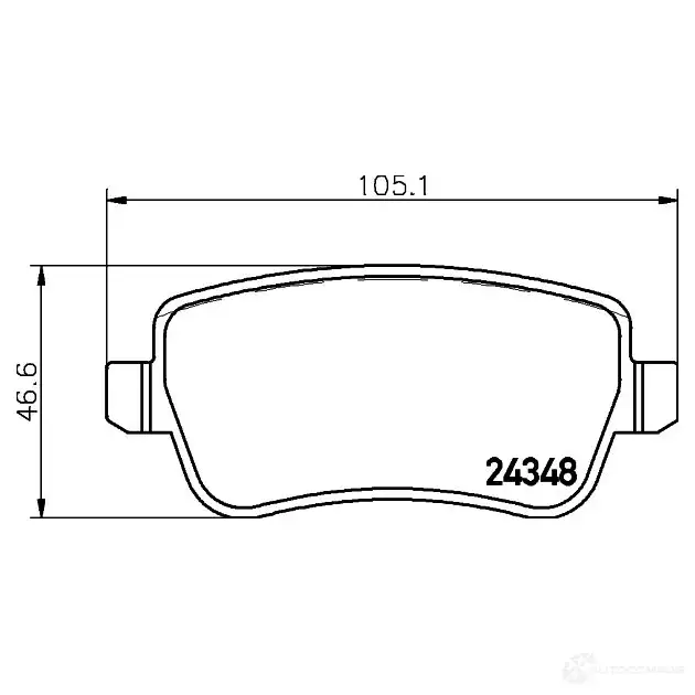 Тормозные колодки дисковые, комплект HELLA 8DB 355 012-421 29226 T1607 243 48 - Изображение 1