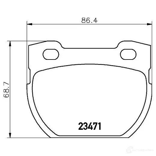 Тормозные колодки, комплект HELLA 8db355010921 T1406 29086 23 471 изображение 0