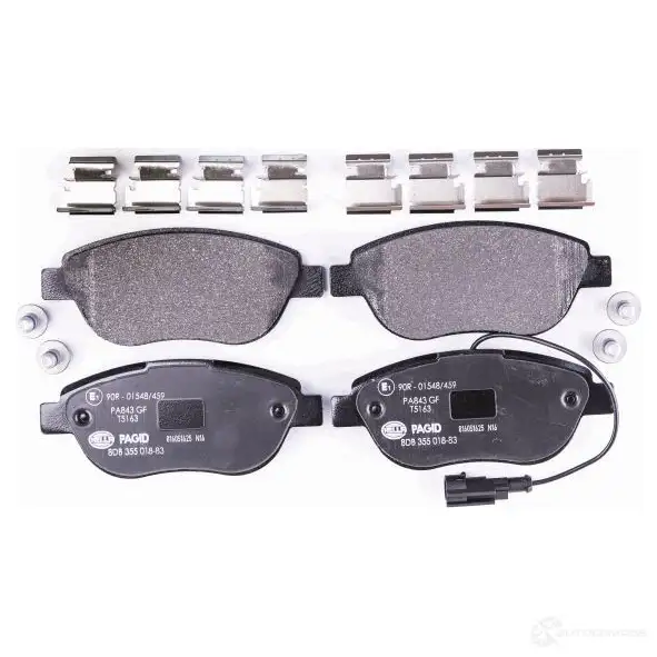 Тормозные колодки дисковые, комплект HELLA 2 3708 29851 8DB 355 018-831 23709 изображение 1