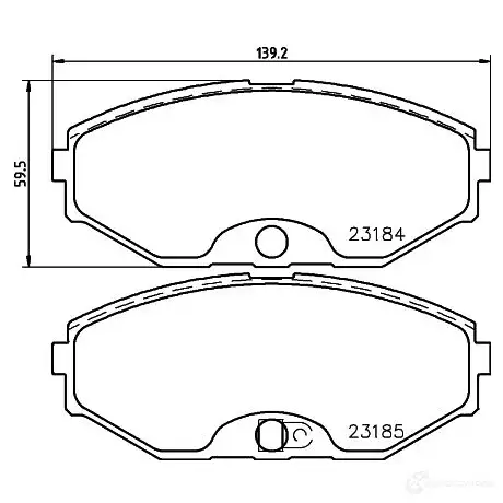 Тормозные колодки, комплект HELLA 8db355011181 29111 23185 2 3184 изображение 0