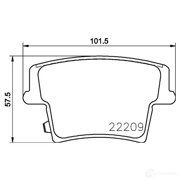 Тормозные колодки, комплект HELLA 222 09 7963D1057 8db355023101 30200 - Изображение 1