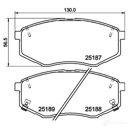 Тормозные колодки дисковые, комплект HELLA X 8U59X2 1437478532 8DB 355 037-981