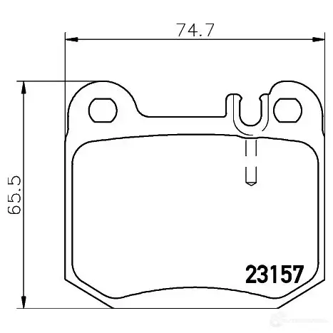 Тормозные колодки дисковые, комплект HELLA 7749D874 8DB 355 008-831 231 57 28891 - Изображение 1