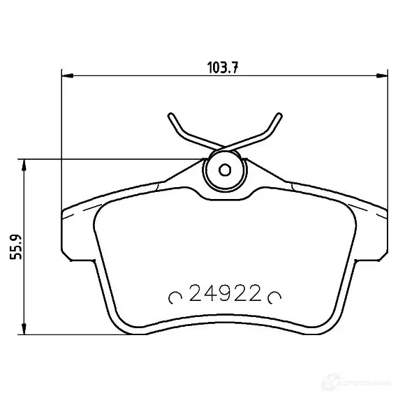 Тормозные колодки, комплект HELLA 249 22 29430 T1844 8db355014531 - Изображение 1