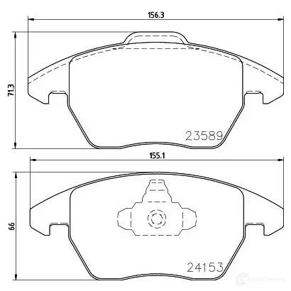 Тормозные колодки дисковые, комплект HELLA 24153 29166 8DB 355 011-811 23 589 изображение 0