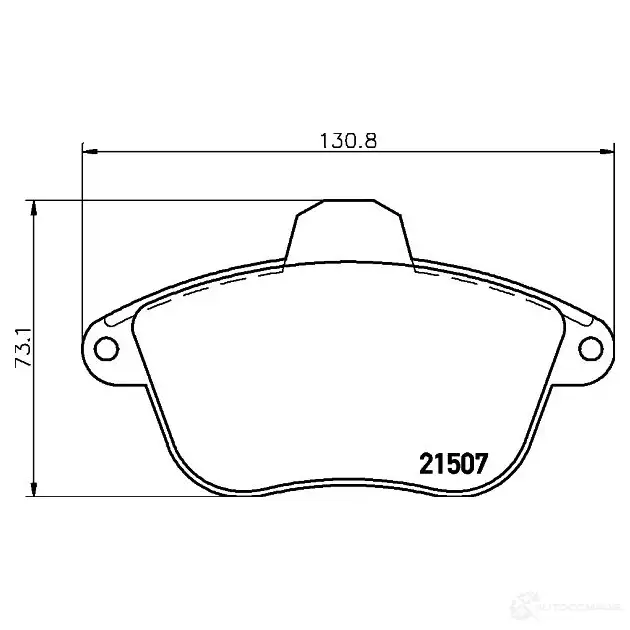 Тормозные колодки дисковые, комплект HELLA 2150 7 29875 8684D1485 8DB 355 019-071 - Изображение 1