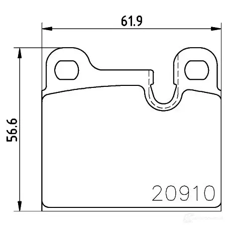 Тормозные колодки дисковые, комплект HELLA 28831 7092D165 2091 0 8DB 355 008-111 изображение 0