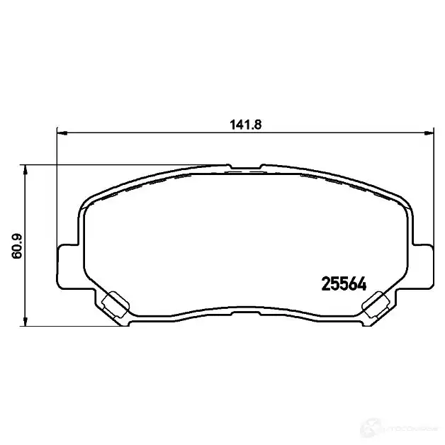 Тормозные колодки дисковые, комплект HELLA 8DB 355 020-511 8836D1623 30010 2556 4 - Изображение 1