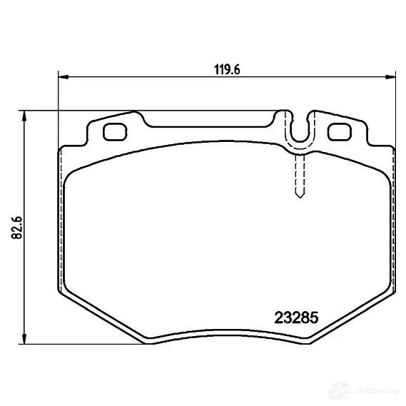 Тормозные колодки дисковые, комплект HELLA 7887D985 8DB 355 011-831 2 3285 29168 - Изображение 1