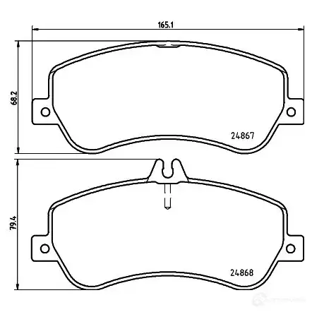 Тормозные колодки дисковые, комплект HELLA 8DB 355 014-221 2486 7 29400 24868 изображение 0