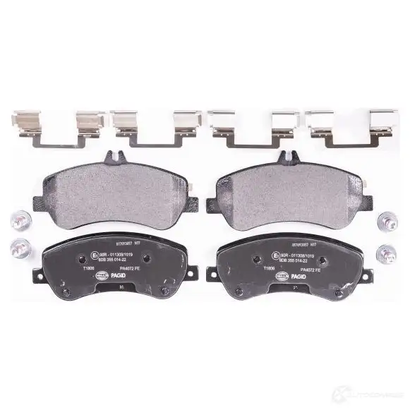 Тормозные колодки дисковые, комплект HELLA 8DB 355 014-221 2486 7 29400 24868 изображение 1