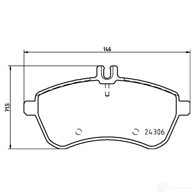 Тормозные колодки дисковые, комплект HELLA 8DB 355 012-581 243 06 8451D1340 29240 изображение 0