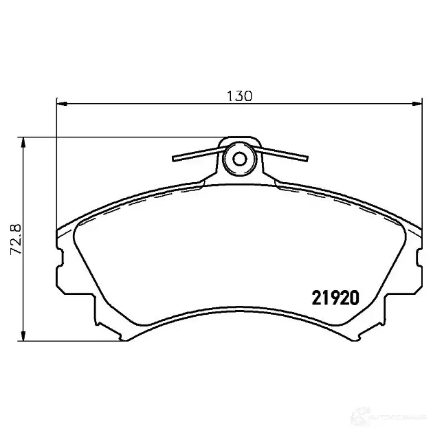 Тормозные колодки дисковые, комплект HELLA 8694D1494 28701 2 1920 8DB 355 006-701 - Изображение 1
