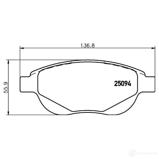 Тормозные колодки дисковые, комплект HELLA 8DB 355 015-381 250 94 T1988 29514 изображение 0