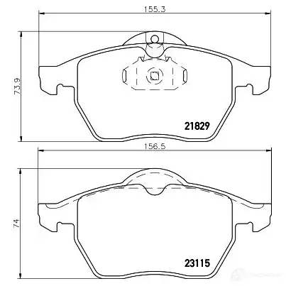Тормозные колодки, комплект HELLA 8db355007771 218 29 23115 28803 - Изображение 1