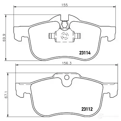 Тормозные колодки дисковые, комплект HELLA 23114 2 3112 8DB 355 008-941 28900 изображение 0