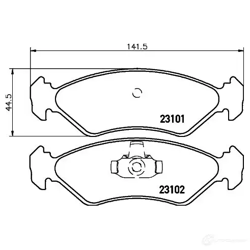 Тормозные колодки дисковые, комплект HELLA 8DB 355 008-051 28825 2310 1 23102 изображение 0