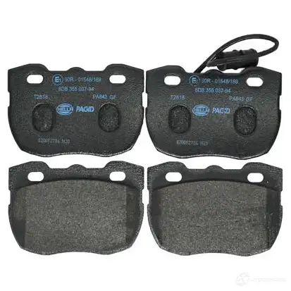 Тормозные колодки дисковые, комплект HELLA 8DB 355 037-941 1437446434 P 7AXMJ - Изображение 1