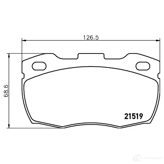 Тормозные колодки, комплект HELLA 7551D671 8db355005861 28618 2 1519 - Изображение 1