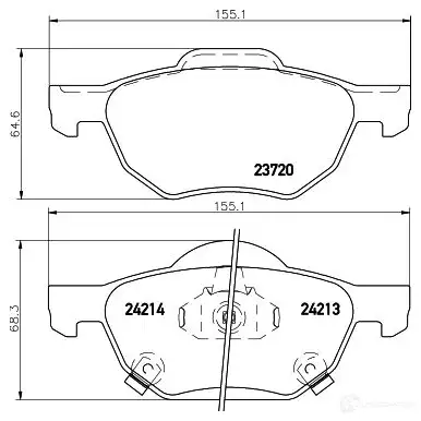Тормозные колодки дисковые, комплект HELLA 8DB 355 010-831 2 3720 24213 29077 изображение 0