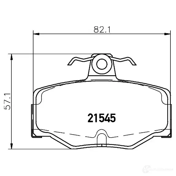 Тормозные колодки дисковые, комплект HELLA 8DB 355 018-021 29775 T5064 215 45 изображение 0