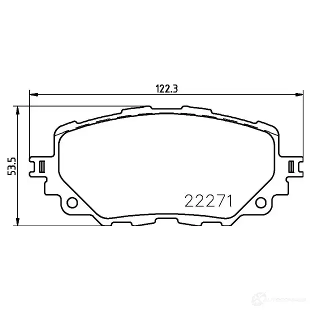 Тормозные колодки дисковые, комплект HELLA 222 71 T2505 1424495424 8DB 355 024-821 изображение 0