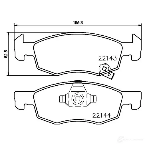 Тормозные колодки, комплект HELLA 22144 8db355023261 1193334744 22 143 изображение 0