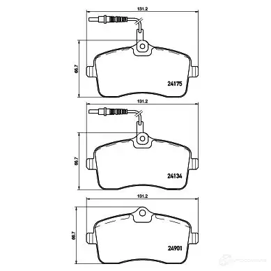 Тормозные колодки дисковые, комплект HELLA 30026 24175 24 134 8DB 355 020-671 изображение 0