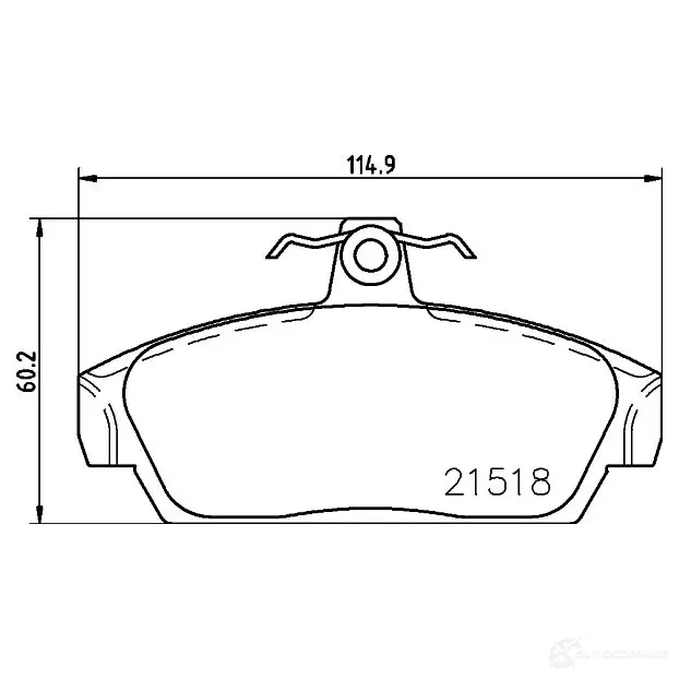 Тормозные колодки дисковые, комплект HELLA T5073 8DB 355 018-081 29781 2 1518 - Изображение 1