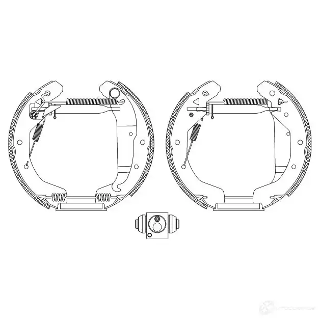 Тормозные колодки HELLA 8DB 355 004-581 R 0950 QEEYD 28491 - Изображение 1