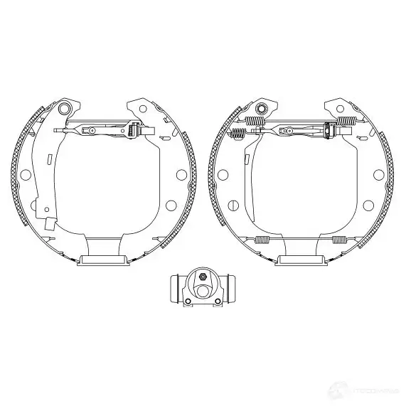 Тормозные колодки HELLA 28487 R090 0 317NU 8DB 355 004-541 изображение 0