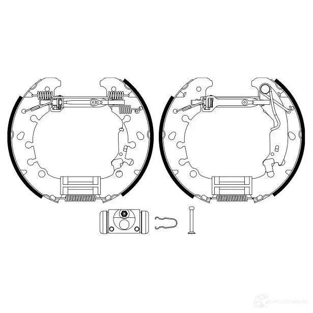 Тормозные колодки HELLA XMSG3 8DB 355 022-971 R13 44 30192 изображение 0