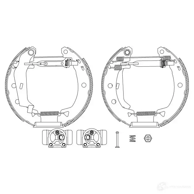 Тормозные колодки HELLA 28434 8DB 355 004-011 WCAEPK R0 500 изображение 0