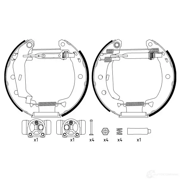 Тормозные колодки HELLA R 0330 8DB 355 003-821 28415 HJ2HWR изображение 0