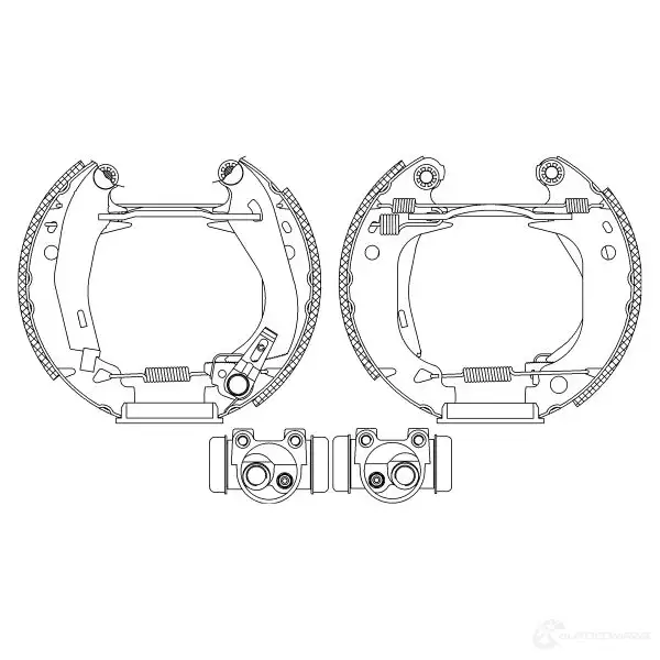 Тормозные колодки HELLA X7PMHJR 28425 8DB 355 003-921 R0 405 - Изображение 1