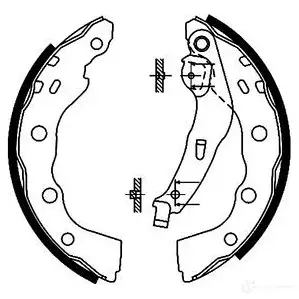 Барабанные тормозные колодки, комплект HELLA 30168 8db355022641 R 1331 ZV495RC