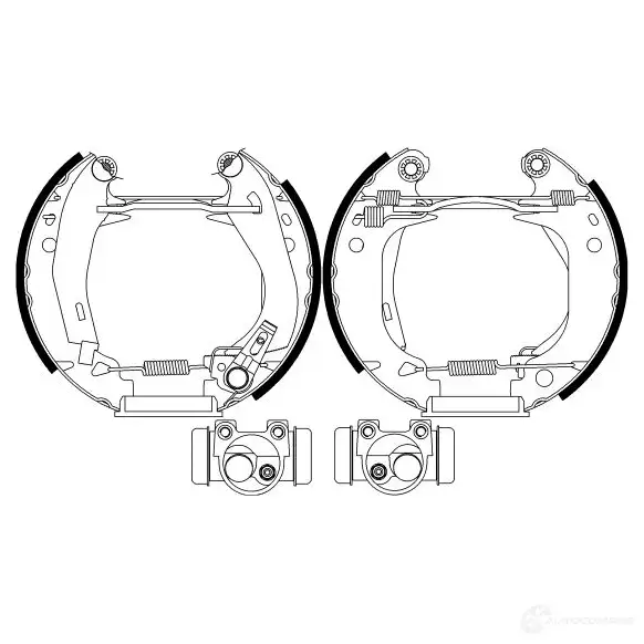 Барабанные тормозные колодки, комплект HELLA 8db355003651 9KLEVC 28398 R0 140 - Изображение 1