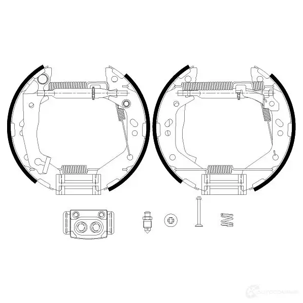 Тормозные колодки HELLA TJUWS X 8DB 355 038-161 1437484882