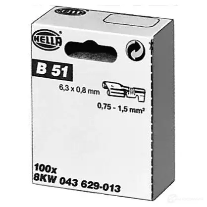 Кабельный разъем HELLA 8kw043629013 U3VLW7L 44289 B 51 - Изображение 1