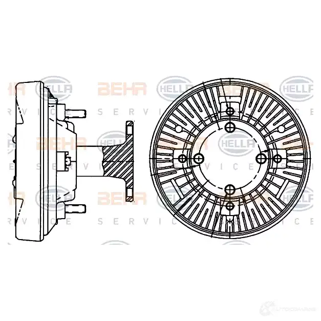 Вискомуфта HELLA 50198 8mv376906541 4045621514686 Q2 479KL - Изображение 1