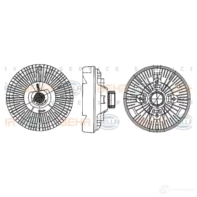 Вискомуфта HELLA 50195 Z49 OC98 8mv376906511 4045621514655 - Изображение 1