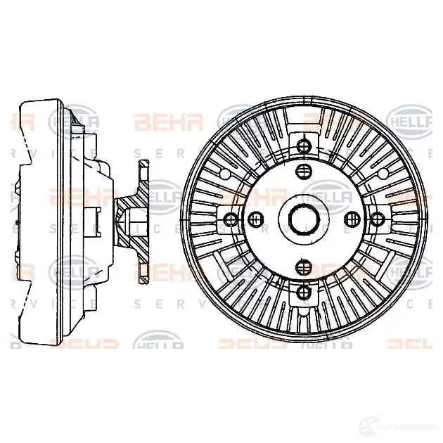 Вискомуфта HELLA 50247 4045621515447 5QZO O 8mv376907361 - Изображение 1