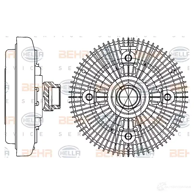Вискомуфта HELLA 4045621514778 50206 8mv376906651 VXIKK0 Z - Изображение 1
