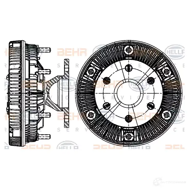Вискомуфта HELLA 8mv376907291 4045621515140 6 I5DA 50242 - Изображение 1